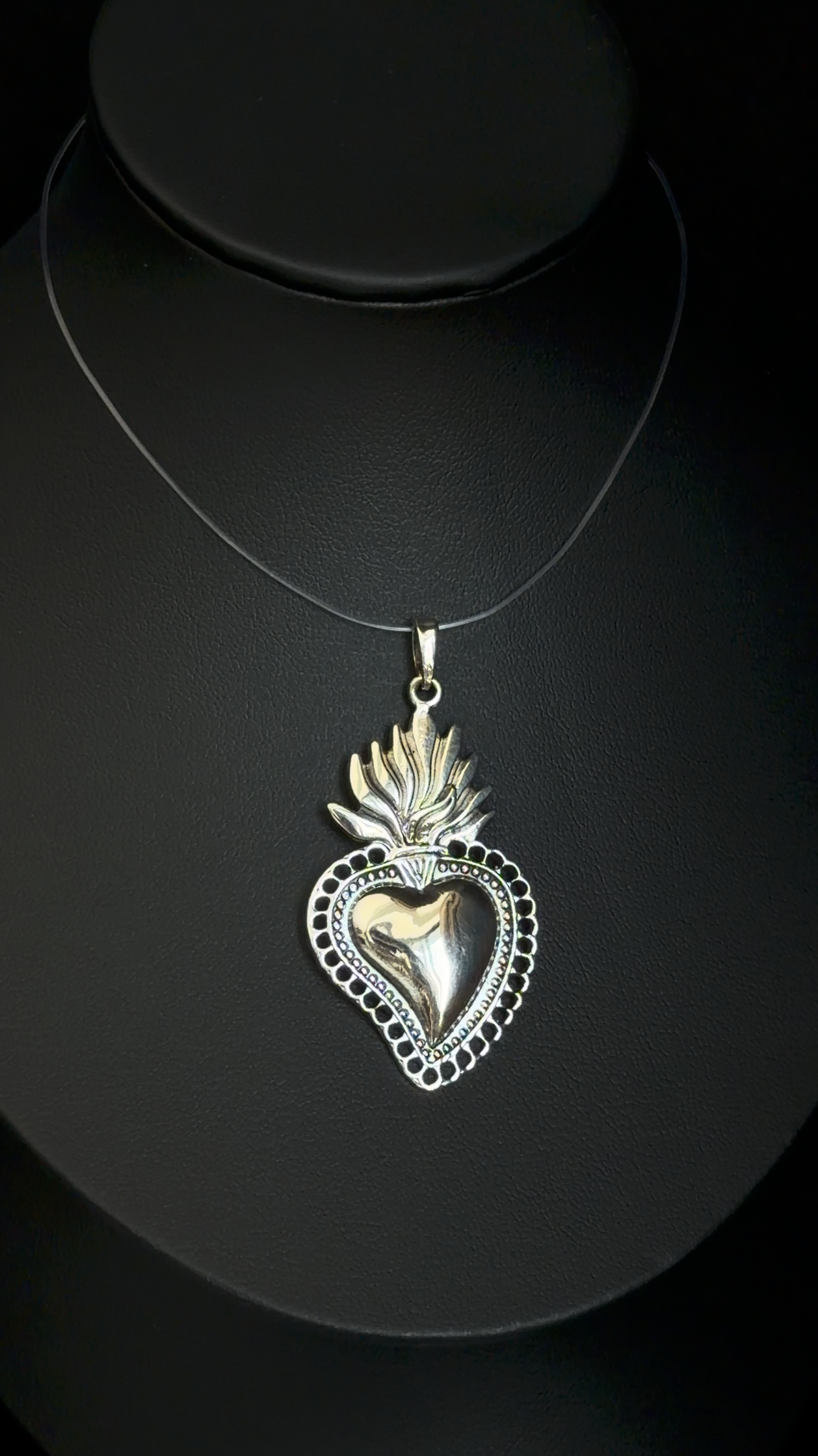 Conjunto Sagrado Corazón — Sacred Heart Bracelet, Ring & Pendant Set | 925 Sterling Silver | Taxco
